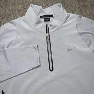 RARE Nike Tiger Woods TW Tech 2.0 1/2 Zip Pullover Light Grey Men's Size XL